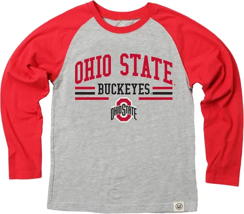 Vista 29 de Wes and Willy NCAA playera raglán de manga larga para niños