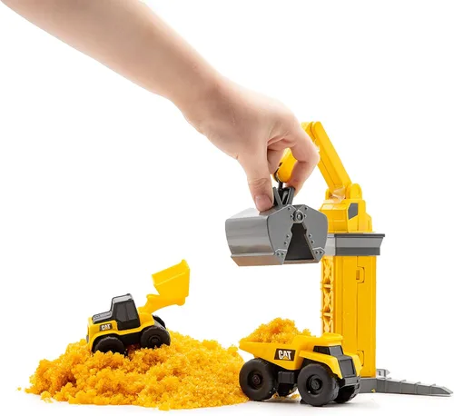 Vista 9 de CatToysOfficial, Juego de Vehículos CAT Little Machines Ground Crew con Insta-Dirt, juguetes sensoriales para niños a partir de 3 años