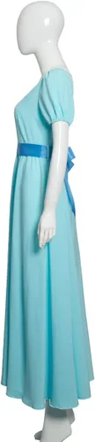 Vista 4 de Disfraz de princesa Wendy para mujer y niña, para Halloween, elegante, color azul, para cosplay