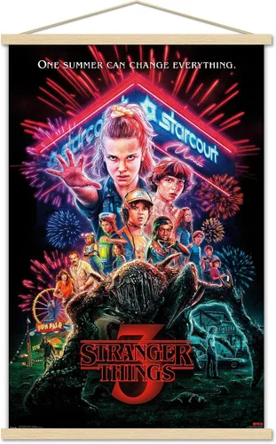 Vista 13 de Trends International Netflix Stranger Things: Season 3 - Póster de pared de una hoja, 14.725 x 22.375 pulgadas, versión enmarcada de madera