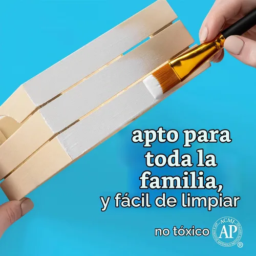 Vista 4 de Juego de pintura acrílica, incluye 2 pinturas blancas y negras de 16 onzas líquidas