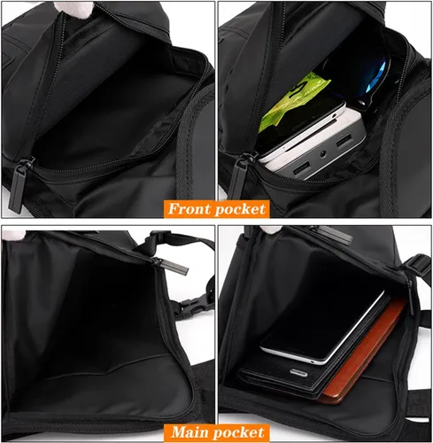 Vista 6 de Anjoy Impermeable lona táctica gota pierna bolsa al aire libre cintura paquete para hombres mujeres moto ciclismo multi-bolsillo cintura Fanny bolsa