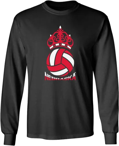 Vista 24 de CornBorn Elige tu diseño - Camisetas de manga larga de voleibol de Nebraska
