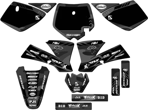 Vista 6 de 2002-2008 SX 50 APACHE Green Senge Kit de base gráfica compatible con KTM