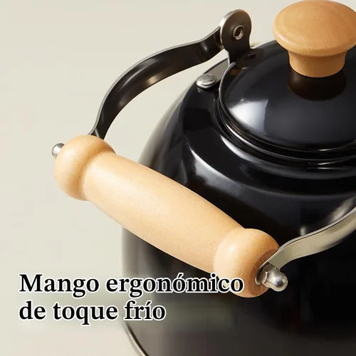 Vista 7 de ROCKURWOK - Tetera de estufa, tetera con mango ergonómico de tacto frío, tetera de acero inoxidable de grado alimenticio, tetera de estufa, tetera