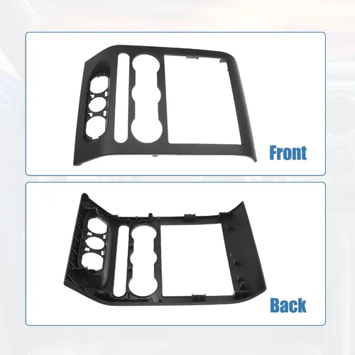 Vista 5 de uxcell Panel de cubierta de la moldura central del panel de instrumentos frontal para Ford F-150 2004 2005 2006 2007 2008 Cubierta de panel