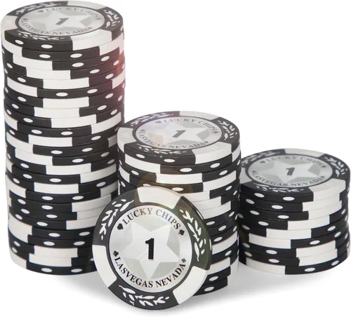 Vista 8 de ORIENGEAR Professional Poker Chips, 50 Pcs 14 Gram Composite Chips with Clear Denominations, Numbered Casino Chips for Blackjack, Roulette & Poker