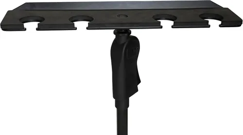 Vista 3 de Gator Frameworks Soporte múltiple para sujetar a (4) micrófonos con cable o inalámbrico (GFW-MIC-4TRAY)