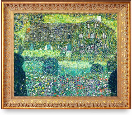 Vista 22 de A&T ARTWORK Avenue to Schloss Kammer por Gustav Klimt. Las reproducciones de arte clásico del mundo, impresiones en lienzo giclée para decoración