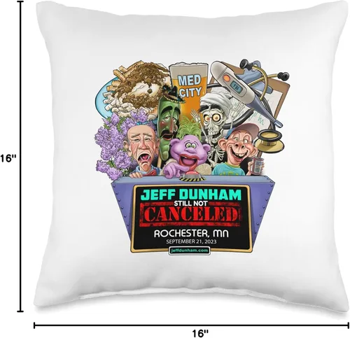 Vista 4 de JEFF DUNHAM Rochester, MN (2023) - Almohada de 16 x 16 pulgadas, multicolor