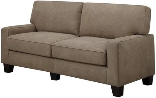 Vista 14 de Pemberly Row Sofá moderno de 73 pulgadas con brazos de riel con fundas extraíbles, color beige