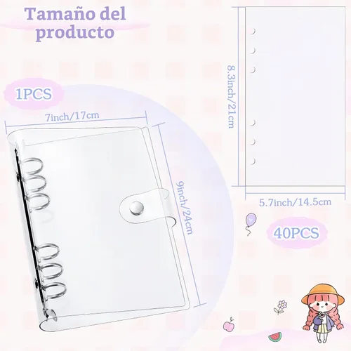 Vista 2 de Carpeta de calcomanías reutilizables para coleccionar libros, 40 hojas de PVC transparente, álbum de colección para coleccionar etiquetas