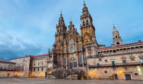 Vista 3 de 1999 España Colgante Moneda de 5 Ct Camino de Santiago Catedral Compostela Galicia Camino de Santiago Apóstol Orense Ferrol Cristianismo Praza do
