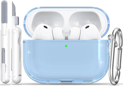 Vista 8 de RFUNGUANGO AirPods Pro Funda Transparente TPU Suave Transparente Blanco