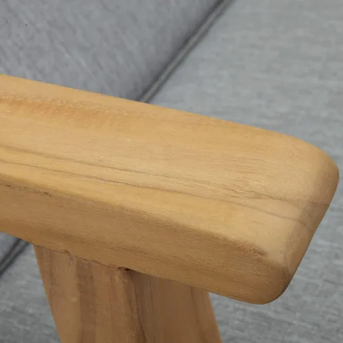 Vista 9 de Modway EEI-1151-NAT-GRY-SET Marina - Silla de salón de madera de teca de grado A para exteriores, color gris natural