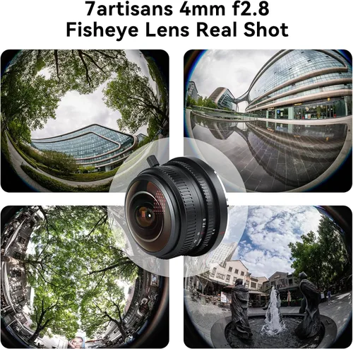 Vista 2 de 7Artisans - Objetivo ojo de pez de 4mm F2.8 Ultra Gran Angular Lente Manual Compatible con cámaras sin espejo de montaje M4/3 para Panasonic GH3 GH4