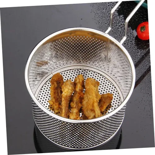 Vista 5 de KICHOUSE Cesta de espagueti 1pc 304 Colador Mango Largo Acero Inoxidable Línea Redonda Pasta Hervir Cesta