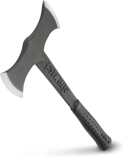 Vista 8 de ESTWING Hacha de doble broca – Herramienta de escupir madera fabricada en Estados Unidos de 38 onzas con construcción de acero forjado y agarre