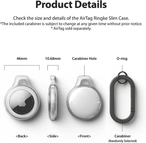 Vista 9 de Ringke Slim Compatible con AirTag - Transparente