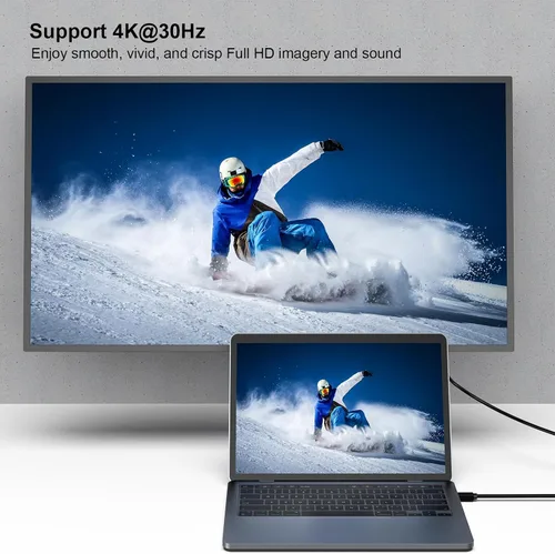 Vista 5 de BENFEI Cable Mini DisplayPort a HDMI, 0.9 metros Mini DP a cable HDMI (compatible con Thunderbolt) con MacBook Air/Pro, Surface Pro/Dock, monitor