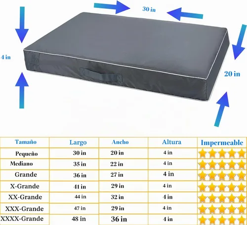 Vista 2 de Chinchilla Funda Impermeable para Cama de Perro Pesada Lavable, con Apertura de Cremallera Rellenable Funda Universal de Repuesto para Cama de Gris