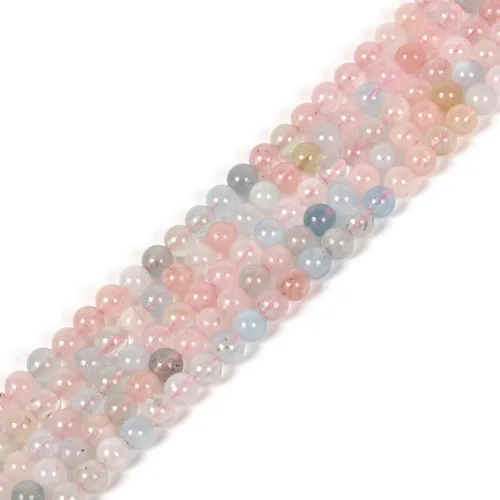 Vista 50 de 7 piedras preciosas de chakras de 0.157 in redondas de cristal curativo sueltas de 16 pulgadas para hacer cuentas de joyería