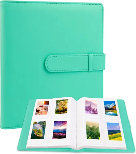 Vista 13 de Álbum de fotos de 320 bolsillos para fotos Polaroid de 2 x 3 pulgadas y Fujifilm Instax Mini, funda de piel sintética con caja de regalo premium