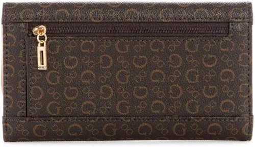 Vista 2 de GUESS Factory Cartera de mano delgada con logotipo de Brooker para mujer Natural S