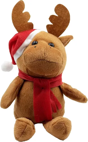 Vista 7 de The Dreidel Company Oso de Navidad de Santa con Bota, Oso de Peluche con Barriga, Oso de 9.5 Pulgadas de Peluche Relleno, Juguetes Super Suaves