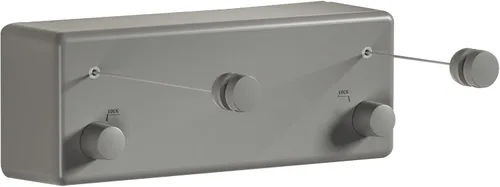 Vista 9 de Tendedero retráctil Línea de ropa para interiores y exteriores Línea de secado de ropa resistente Estante de secado de ropa montado
