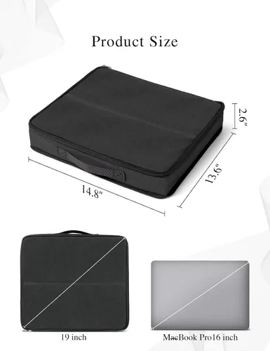 Vista 6 de Bukere Sunglasses Organizer Case, 18 Adjustable Slots for Multiple Pairs Eyeglasses, Travel Glasses Holder Storage Box