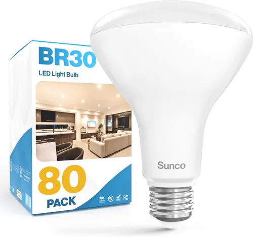 Vista 17 de Sunco - Paquete de 10 bombillas LED BR30, bombillas empotradas, bombilla de inundación para interiores, 850 LM, 11 W (equivalente a 65 W), blanco
