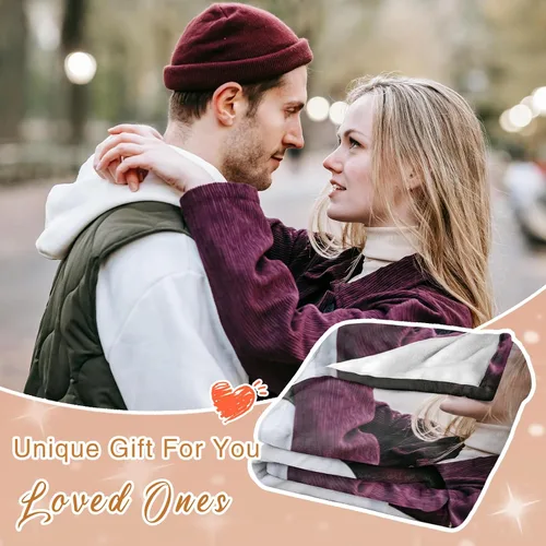 Vista 7 de WNNNS - Manta personalizada con 1 imagen y textos, impresión HD, manta de franela con foto personalizada, regalos personalizados para mujeres