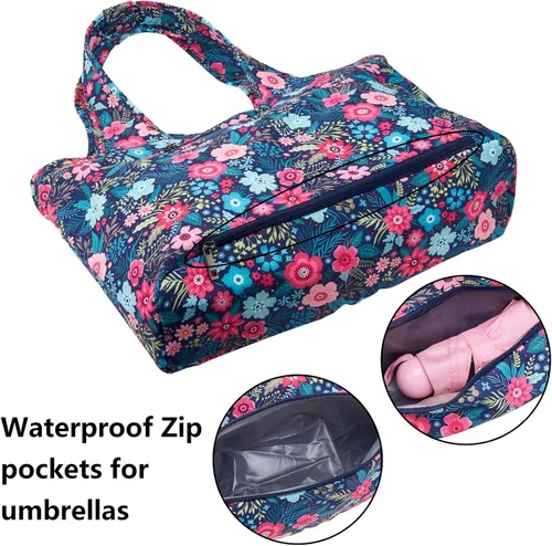 Vista 2 de ZOOEASS - Bolso grande de hombro para mujer, impermeable, multifunción, de nailon, para viaje