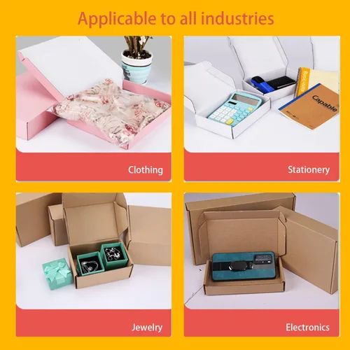 Vista 6 de Cajas de embalaje de envío pequeñas negras KAXILU 20 piezas Cajas de envío L6xW6xH2 pulgadas Adecuadas para embalaje de comercio electrónico