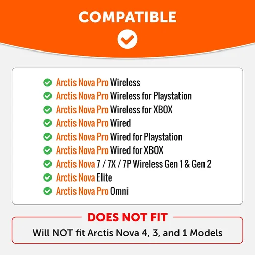 Vista 2 de Placas laterales WC para auriculares Arctis Nova, de Wicked Cushions Compatible con Arctis Nova Pro inalámbrico/Pro con cable/Nova Elite/Nova 7