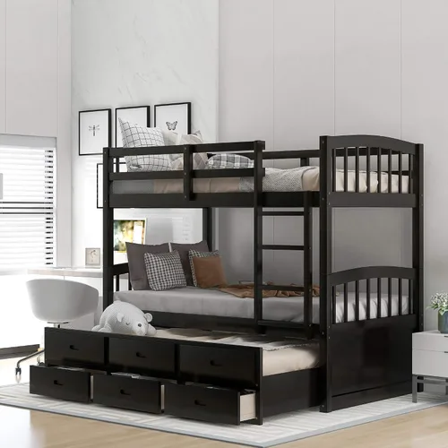 Vista 17 de Harper & Bright Designs Litera Queen con 2 cajones y cama nido extraíble