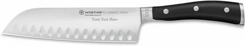 Vista 2 de Wusthof Classic Ikon - Juego de 2 cuchillos asiáticos - Grabado personalizado de cuchillo Santoku disponible