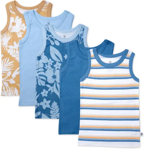 Vista 51 de HonestBaby Camisetas musculares sin mangas 100% algodón orgánico para bebés y niños pequeños, niñas