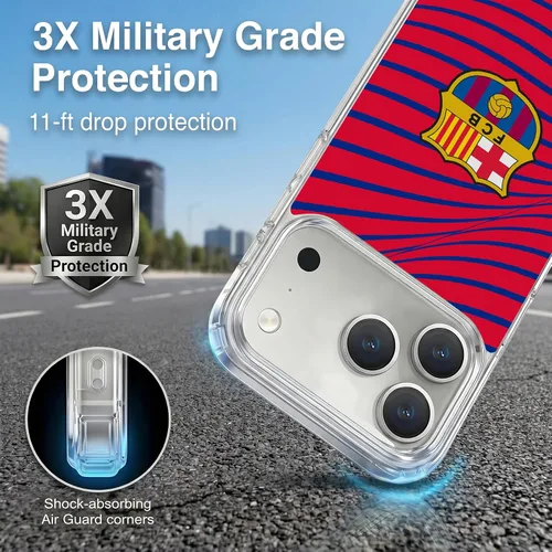 Vista 208 de Head Case Designs Funda de gel suave con licencia oficial del FC Barcelona Barca Crest Graphics [protección de grado militar] compatible con Apple