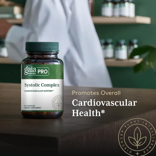Vista 5 de GAIA HERBS PRO Complejo sistólico - Suplemento de apoyo cardiovascular* - Extracto de granada de Pomanox, hoja de olivo, hibisco, semilla de uva