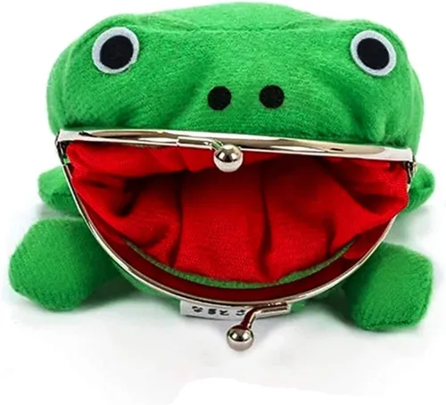 Vista 3 de Bonita cartera de rana con diseño de anime, cosplay, dibujos animados, gatito, cartera de intercambio de ranas, monedero pequeño, divertido regalo