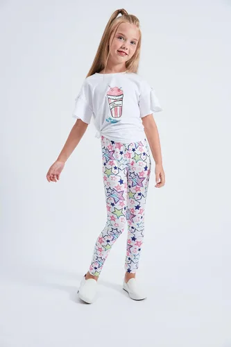 Vista 4 de LUOUSE - Leggings elásticos para niñas, pantalones deportivos para niños, longitud al tobillo, 3 paquetes de 4 a 13 años