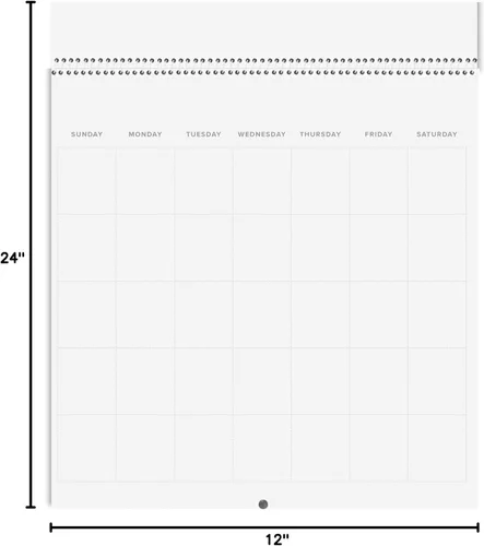 Vista 6 de Reskid Calendario de pared en blanco para álbum de recortes, paquete de 2, cartulina de 80 libras, sin fecha, 12 x 9 pulgadas, cerrado