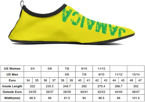Vista 3 de Zapatos de agua unisex retro con bandera de Jamaica, para exteriores, playa, natación, calcetines acuáticos de secado rápido, zapatos descalzos