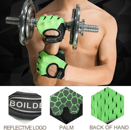 Vista 3 de Guantes de entrenamiento antideslizantes diseñados para hombres y mujeres, guantes de fitness, guantes de gimnasio, guantes de levantamiento