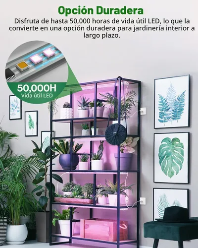 Vista 5 de Sunco - Paquete de 2 luces LED de crecimiento de 3 pies, espectro completo