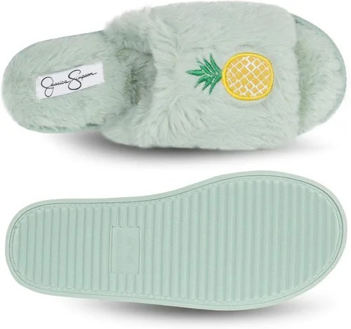 Vista 6 de Jessica Simpson - Pantuflas piel sintética para mujer con espuma viscoelástica