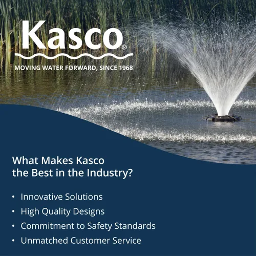 Vista 4 de Kasco Fuente de aireación VFX de 1/2HP, cable de alimentación de 120 V, 50