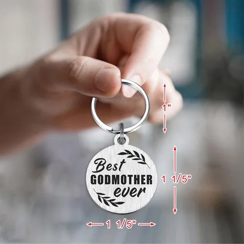 Vista 2 de Yobent Godparents Proposal Gift, Will You Be My Godparents Keychain, Godparents Birthday Gifts from Godchild, Ask Godparent